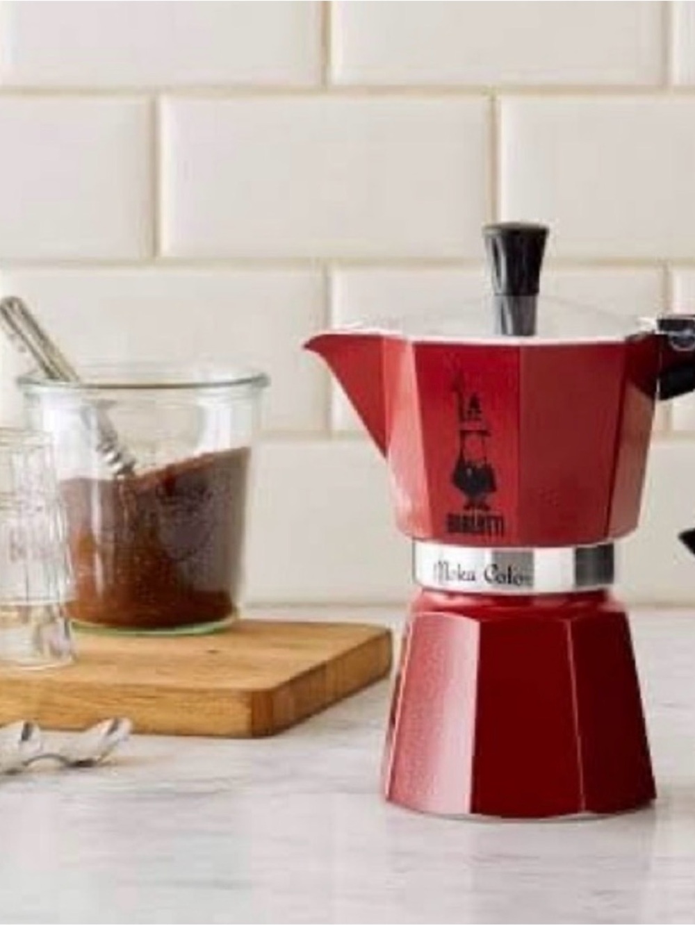 BIALETTI Moka Express Stovetop mini Espresso Maker - Red